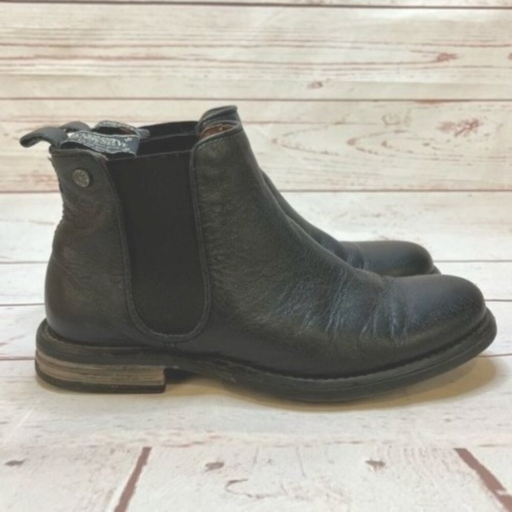 Sneaky Steve Black Leather Ankle Booties Sz 6